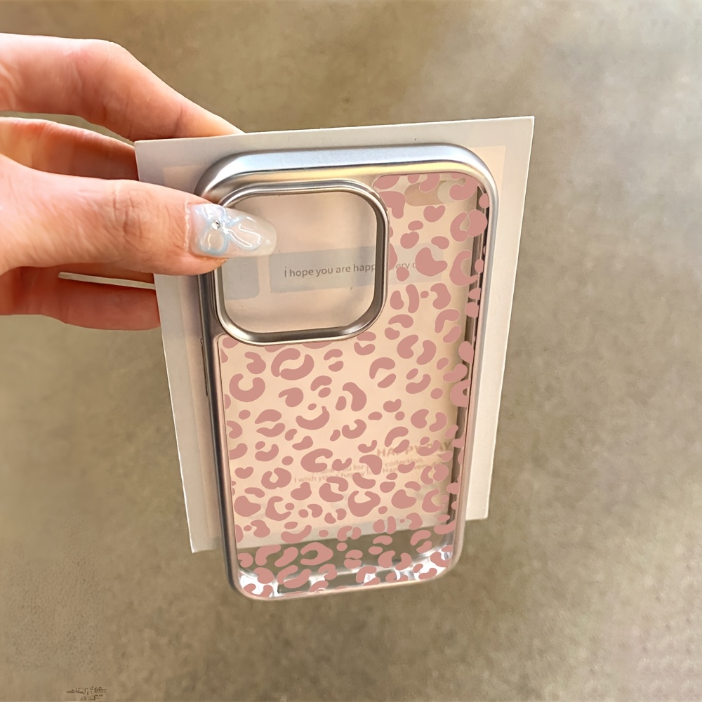Phone Cases Leopard Print - Capa de Silicone Transparente com Estampa
