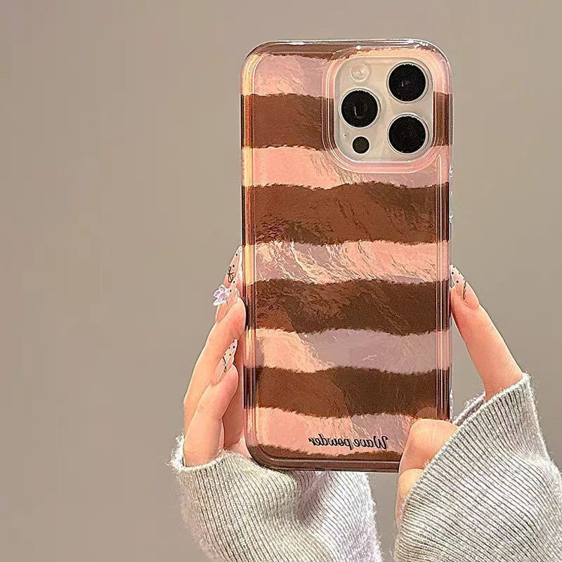 Phone Cases Brown - Capa Rígida com Estampa de Listras