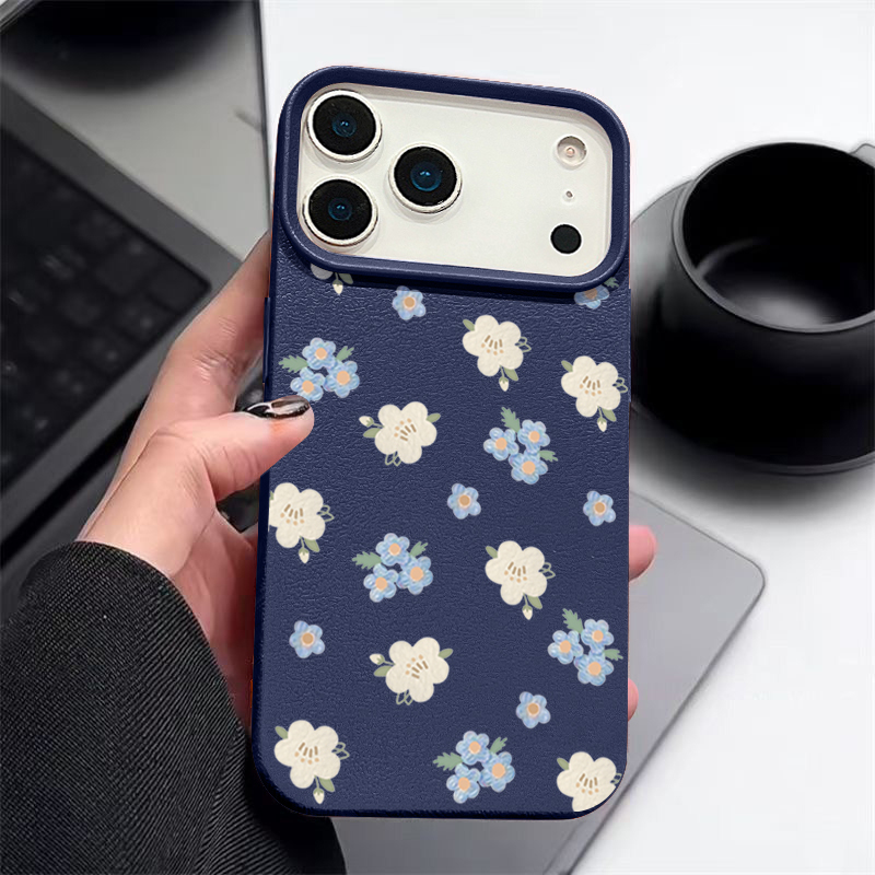 Phone Cases Brown - Capa de Celular com Flores Pequenas