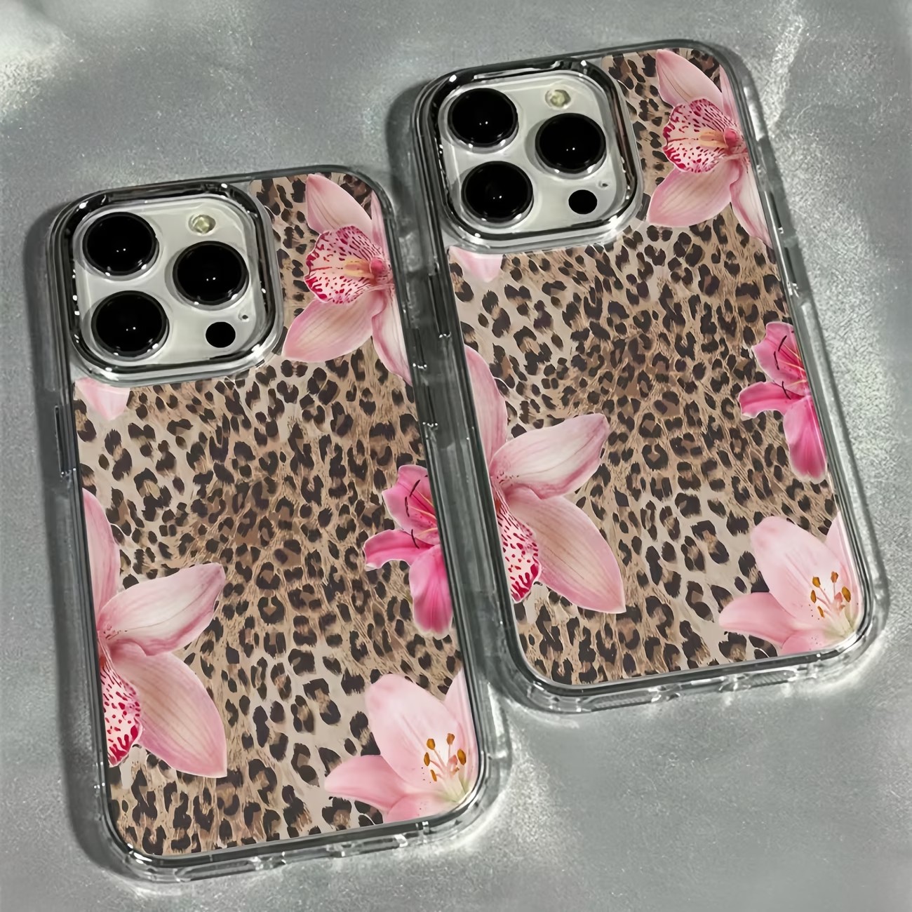 Phone Cases Leopard Print - Capa Transparente com Estampa de Leopardo