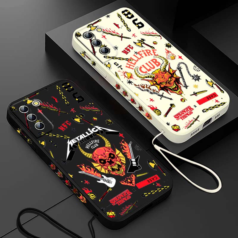 Phone Cases Silicone - Capa de Celular Líquida com Cordão