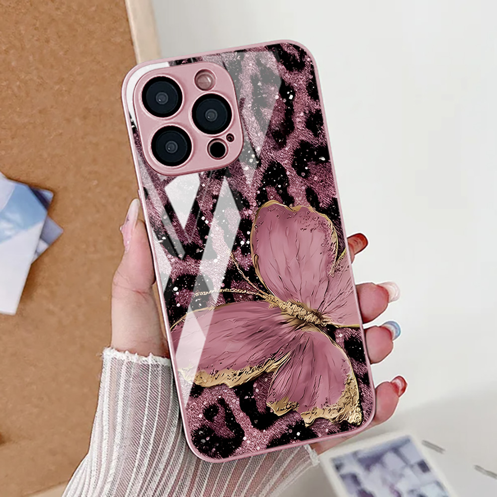 Phone Cases Leopard Print - Borboleta leopardo impressão caso de telefone