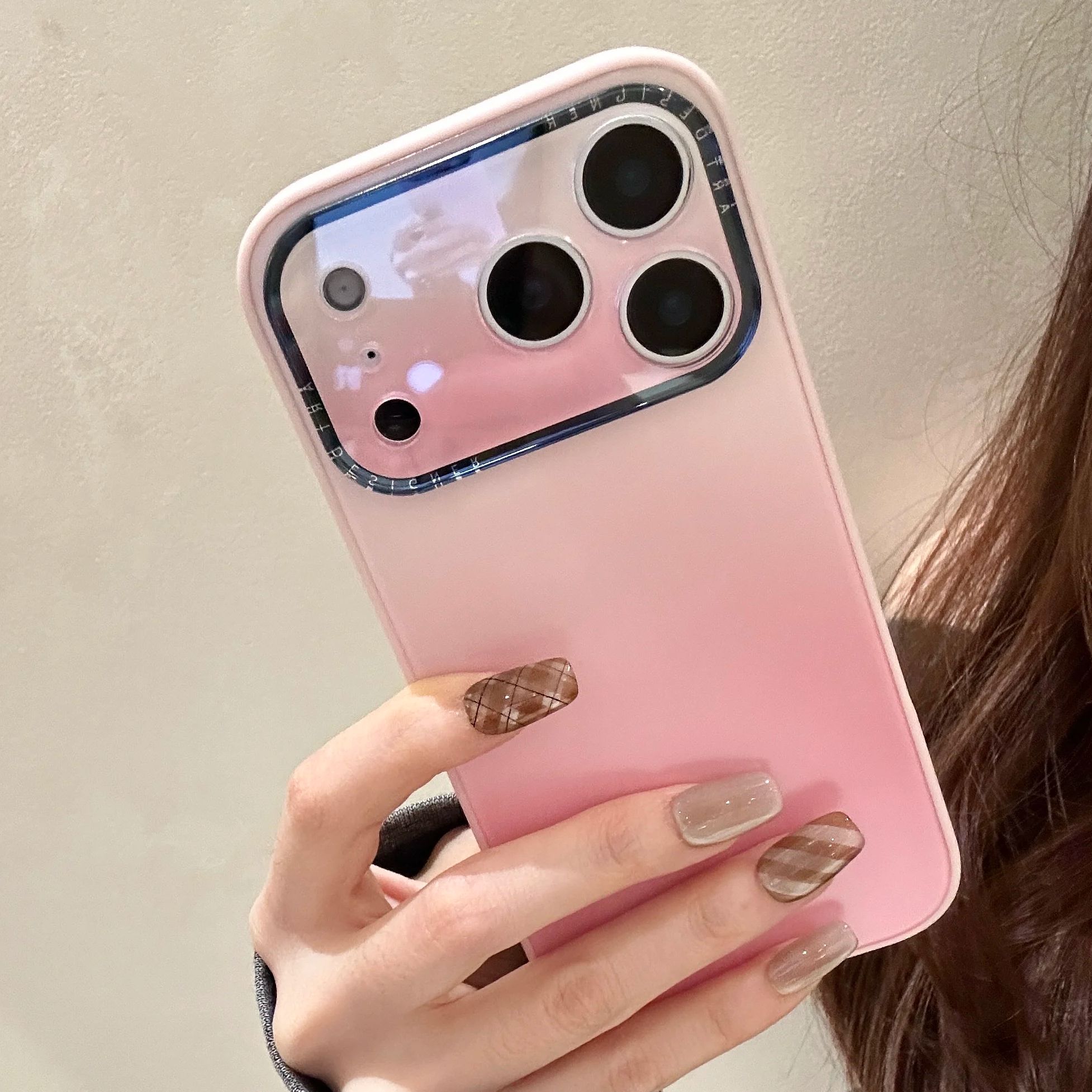 Matte Frosted Case - Luxo doce fosco gradiente armadura caso