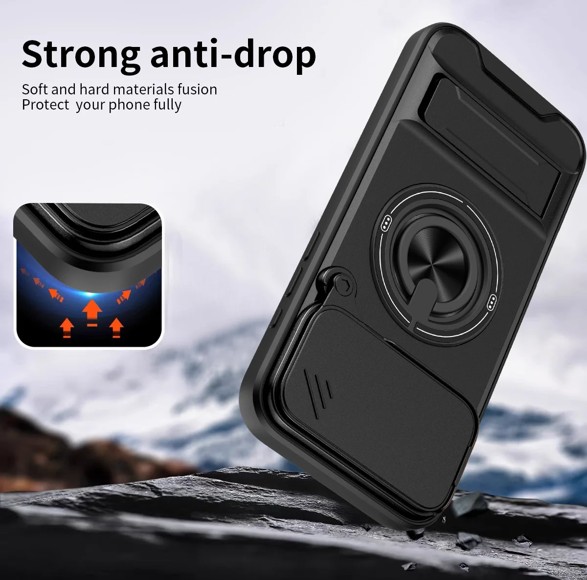 Capa de telefone magnética par - Ring Stand Case avaliação e preço