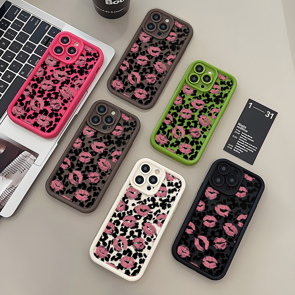 Capa de Silicone Pintada para  - Phone Cases Leopard Print avaliação e preço