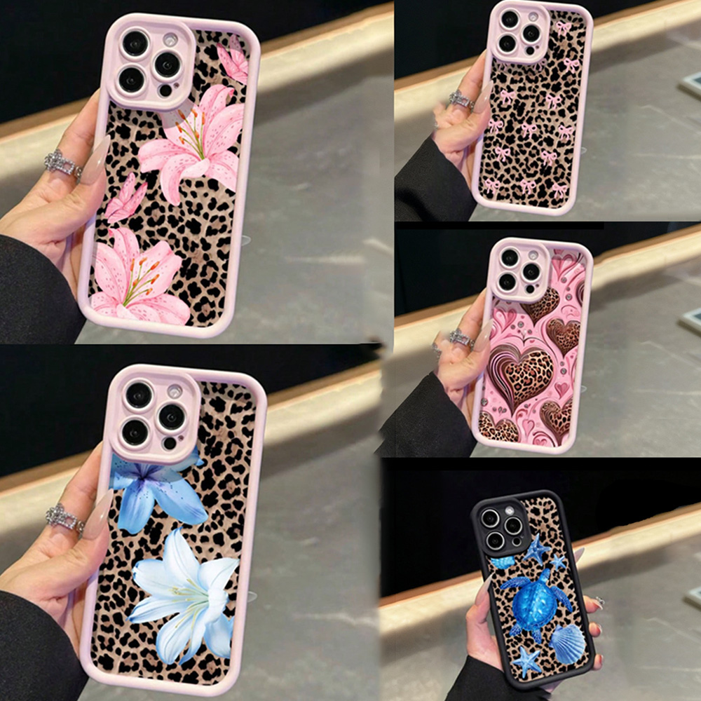 Rosa arco lírio flor leopardo  - Phone Cases Leopard Print avaliação e preço