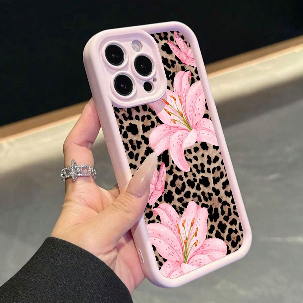 Rosa arco lírio flor leopardo  - Phone Cases Leopard Print avaliação e preço