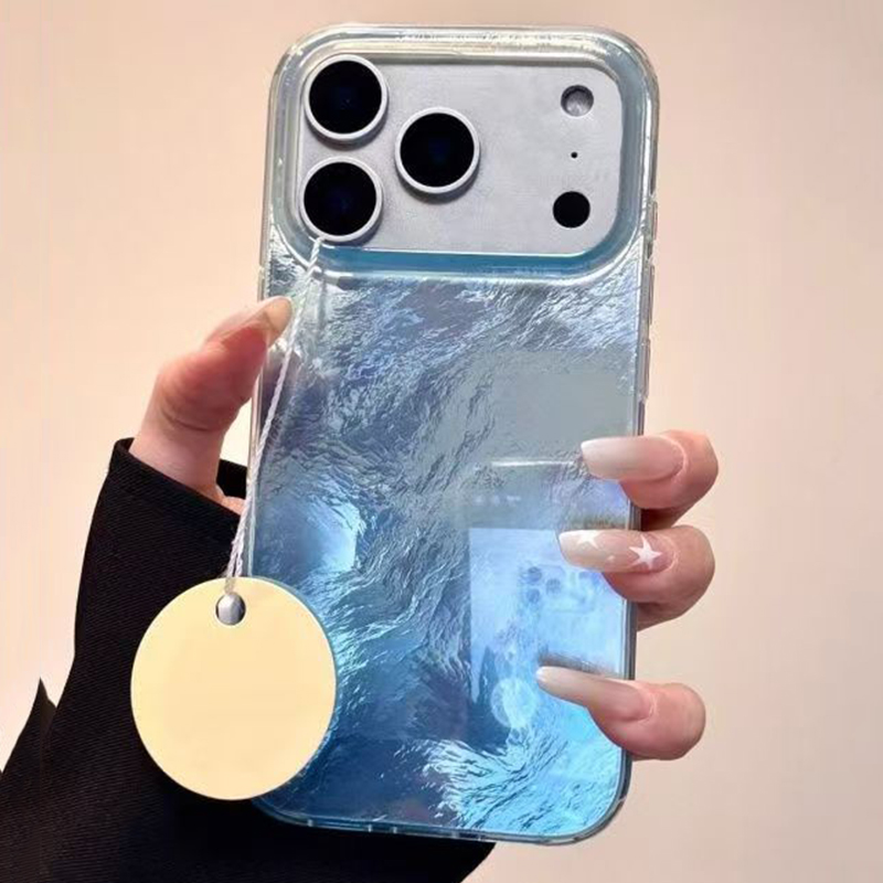 Ins estilo azul mistura impres - Phone Cases Brown avaliação e preço