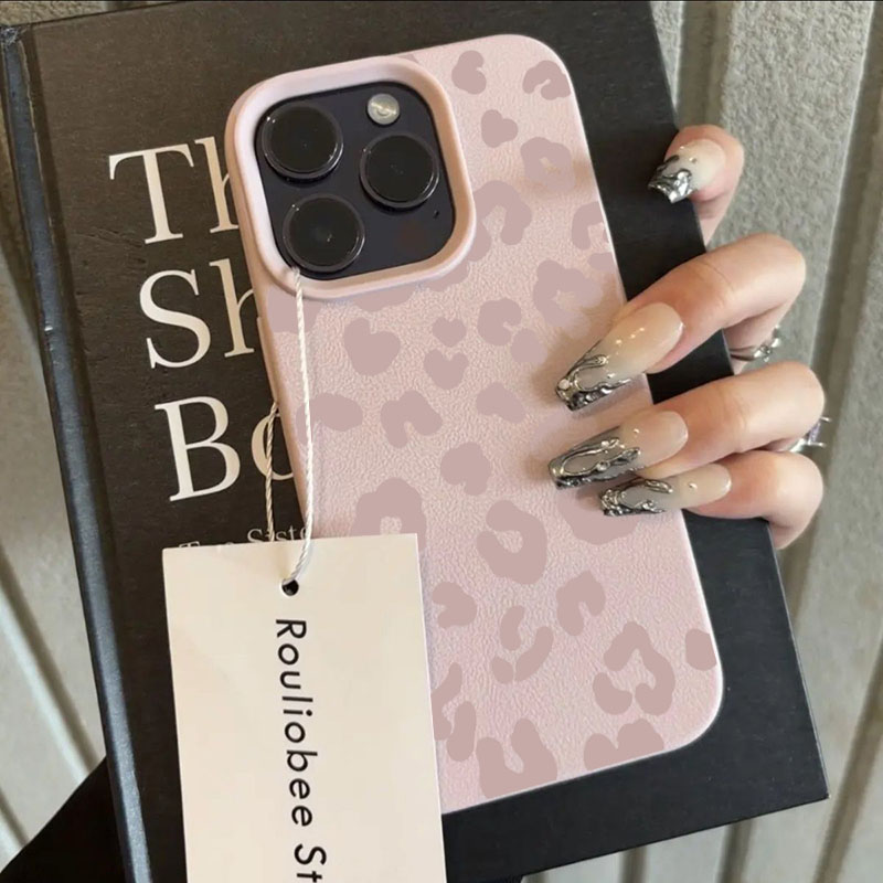 Rosa leopardo impressão lichee - Phone Cases Leopard Print avaliação e preço