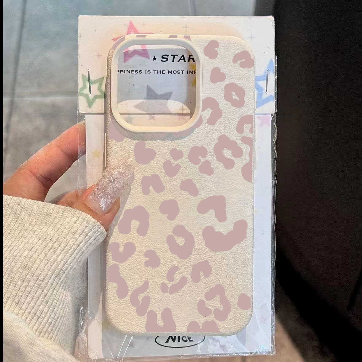 Rosa leopardo impressão lichee - Phone Cases Leopard Print avaliação e preço