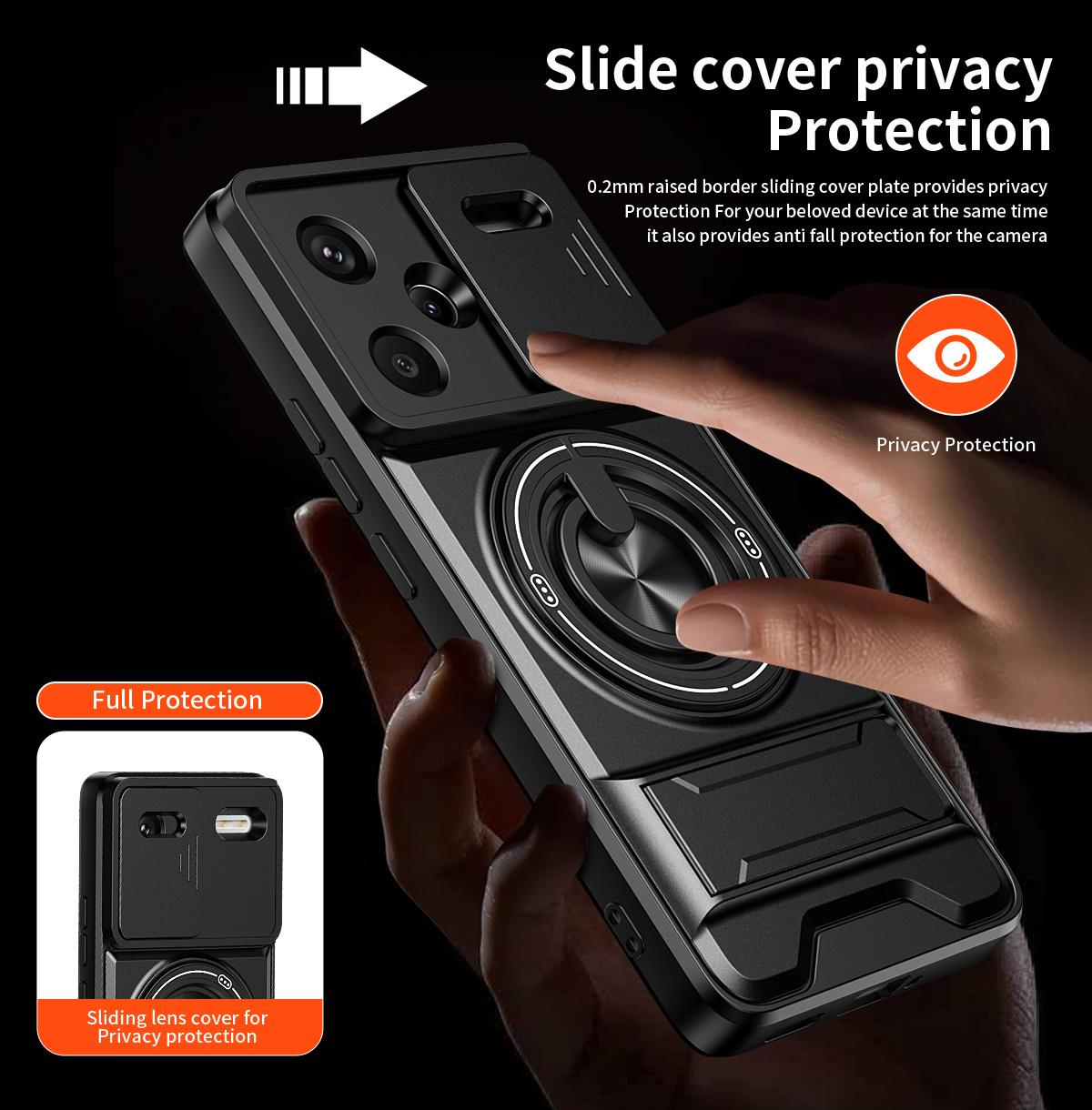Lente slide câmera caso de tel - Ring Stand Case avaliação e preço